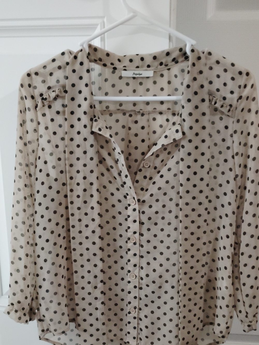 Polka Dot Long Sleeved Blouse